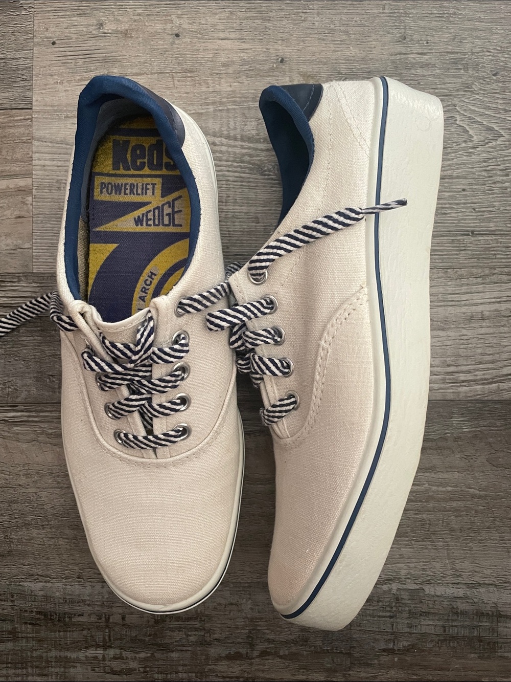 Keds vintage 60’s-70’s unisex Powerlift Wedge Cushion Arch Canvas Shoes